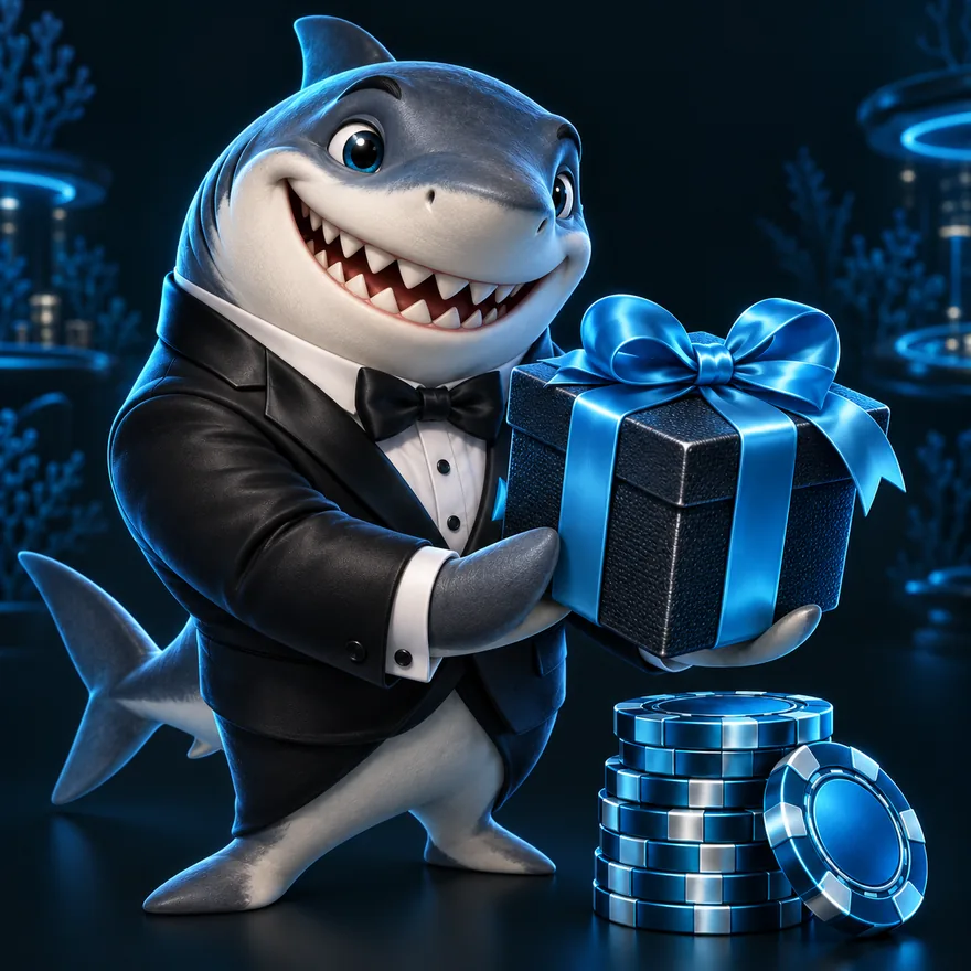 Gift box and chips — Winshark Casino