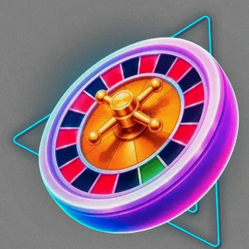 Neon roulette wheel
