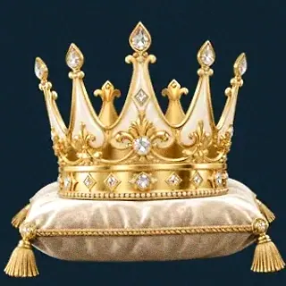 Gold crown on cushion — Winshark Casino
