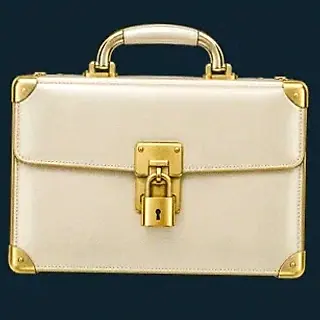 Locked leather briefcase — Winshark Casino